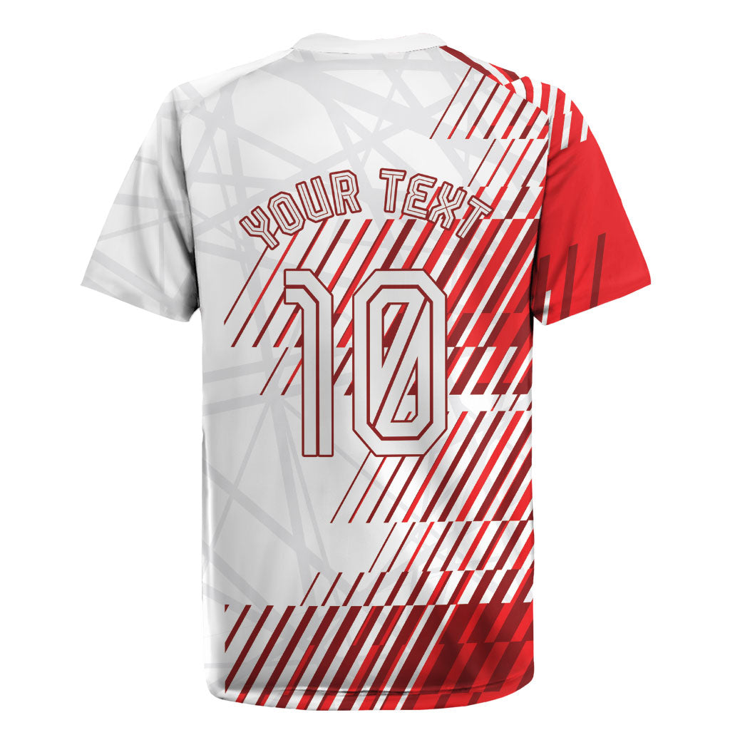 Personalized Austria Football Rugby Jersey Unsere Burschen Striped Graphic With Action Player