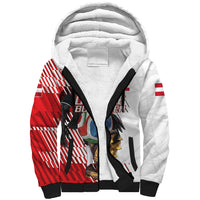 Personalized Austria Football Sherpa Hoodie Unsere Burschen Striped Graphic With Action Player