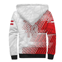 Personalized Austria Football Sherpa Hoodie Unsere Burschen Striped Graphic With Action Player