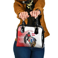 Personalized Austria Football Shoulder Handbag Unsere Burschen Striped Graphic With Action Player