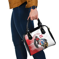 Personalized Austria Football Shoulder Handbag Unsere Burschen Striped Graphic With Action Player