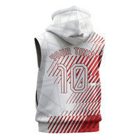 Personalized Austria Football Sleeveless Hoodie Unsere Burschen Striped Graphic With Action Player