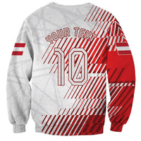 Personalized Austria Football Sweatshirt Unsere Burschen Striped Graphic With Action Player