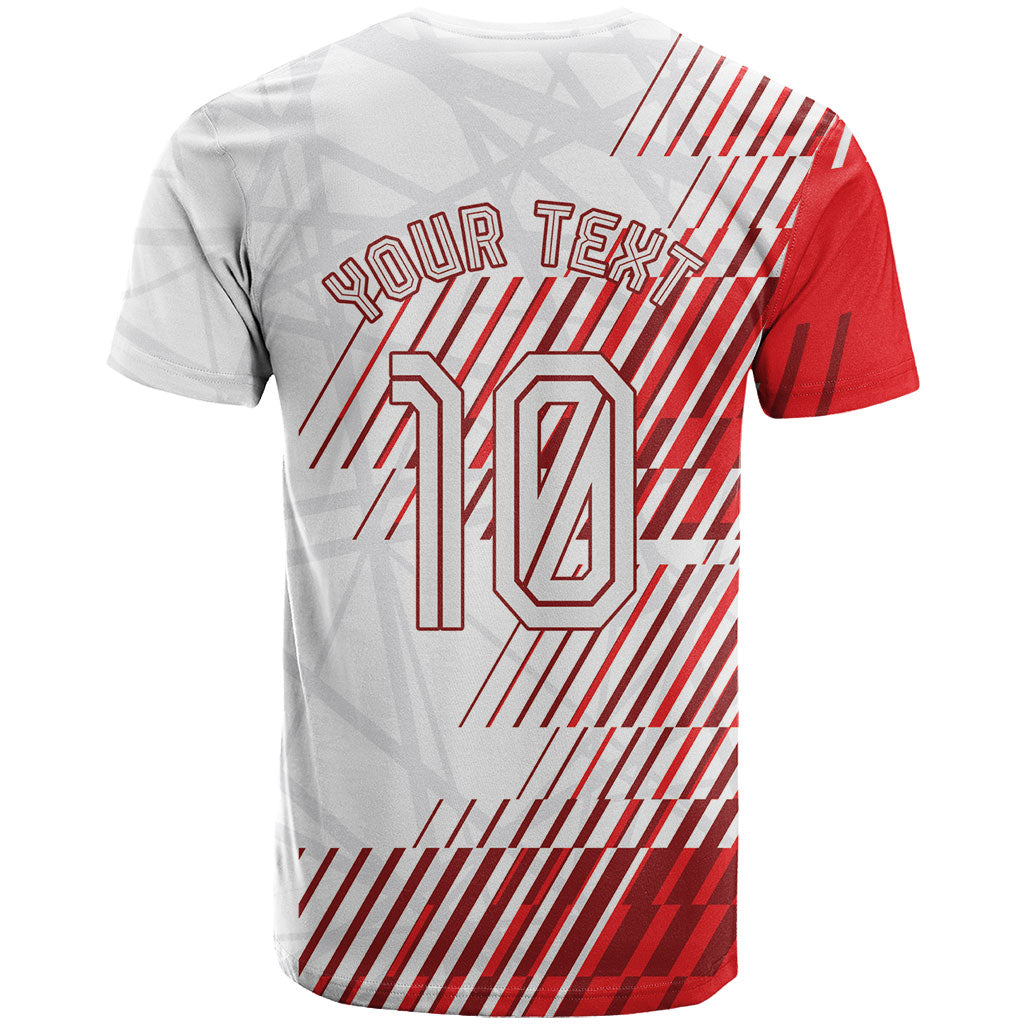 Personalized Austria Football T Shirt Unsere Burschen Striped Graphic With Action Player