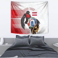 Personalized Austria Football Tapestry Unsere Burschen Striped Graphic With Action Player