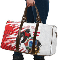 Personalized Austria Football Travel Bag Unsere Burschen Striped Graphic With Action Player