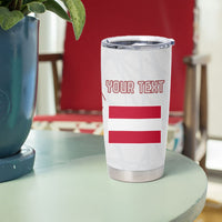 Personalized Austria Football Tumbler Cup Unsere Burschen Striped Graphic With Action Player