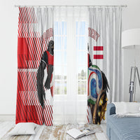 Personalized Austria Football Window Curtain Unsere Burschen Striped Graphic With Action Player