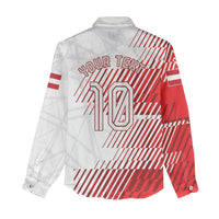 Personalized Austria Football Women Casual Shirt Unsere Burschen Striped Graphic With Action Player