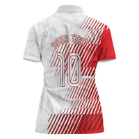 Personalized Austria Football Women Polo Shirt Unsere Burschen Striped Graphic With Action Player