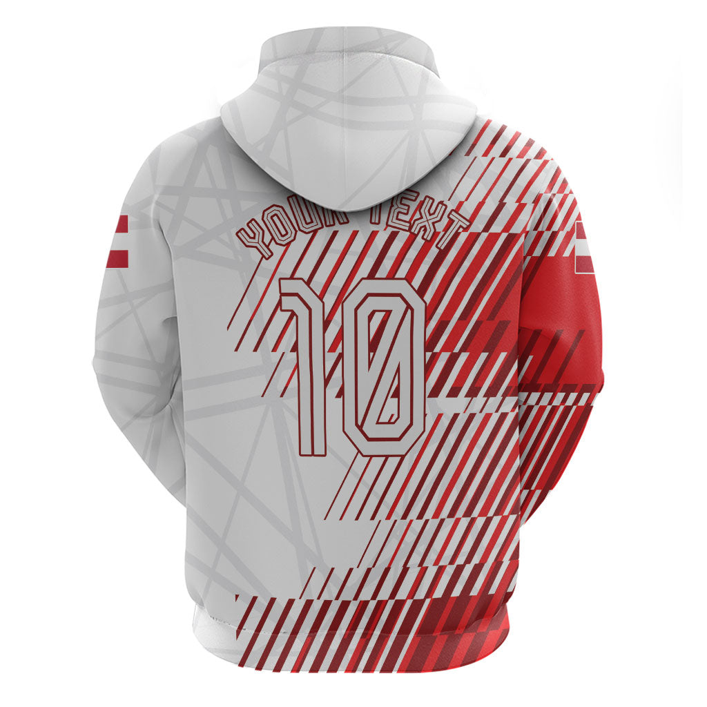 Personalized Austria Football Zip Hoodie Unsere Burschen Striped Graphic With Action Player
