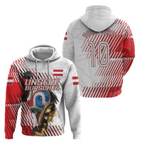 Personalized Austria Football Zip Hoodie Unsere Burschen Striped Graphic With Action Player