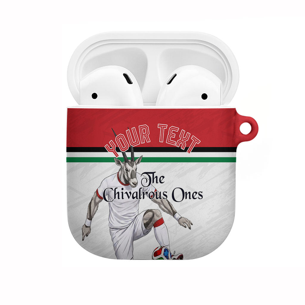 Personalized Jordan Football AirPods Case The Chivalrous Ones Soccer Player - Jordanian Flag Heritage