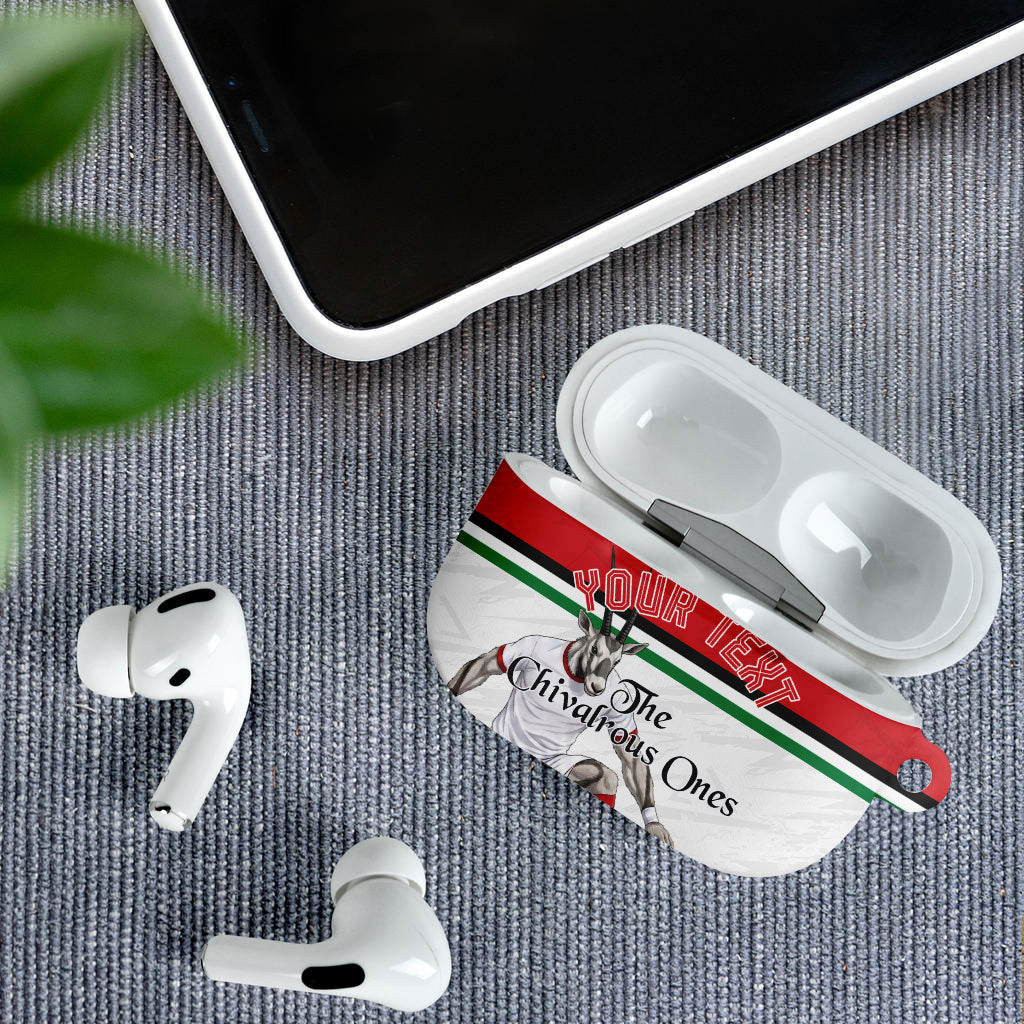 Personalized Jordan Football AirPods Case The Chivalrous Ones Soccer Player - Jordanian Flag Heritage