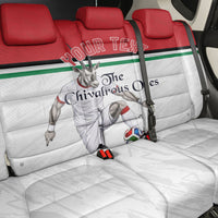 Personalized Jordan Football Back Car Seat Cover The Chivalrous Ones Soccer Player - Jordanian Flag Heritage