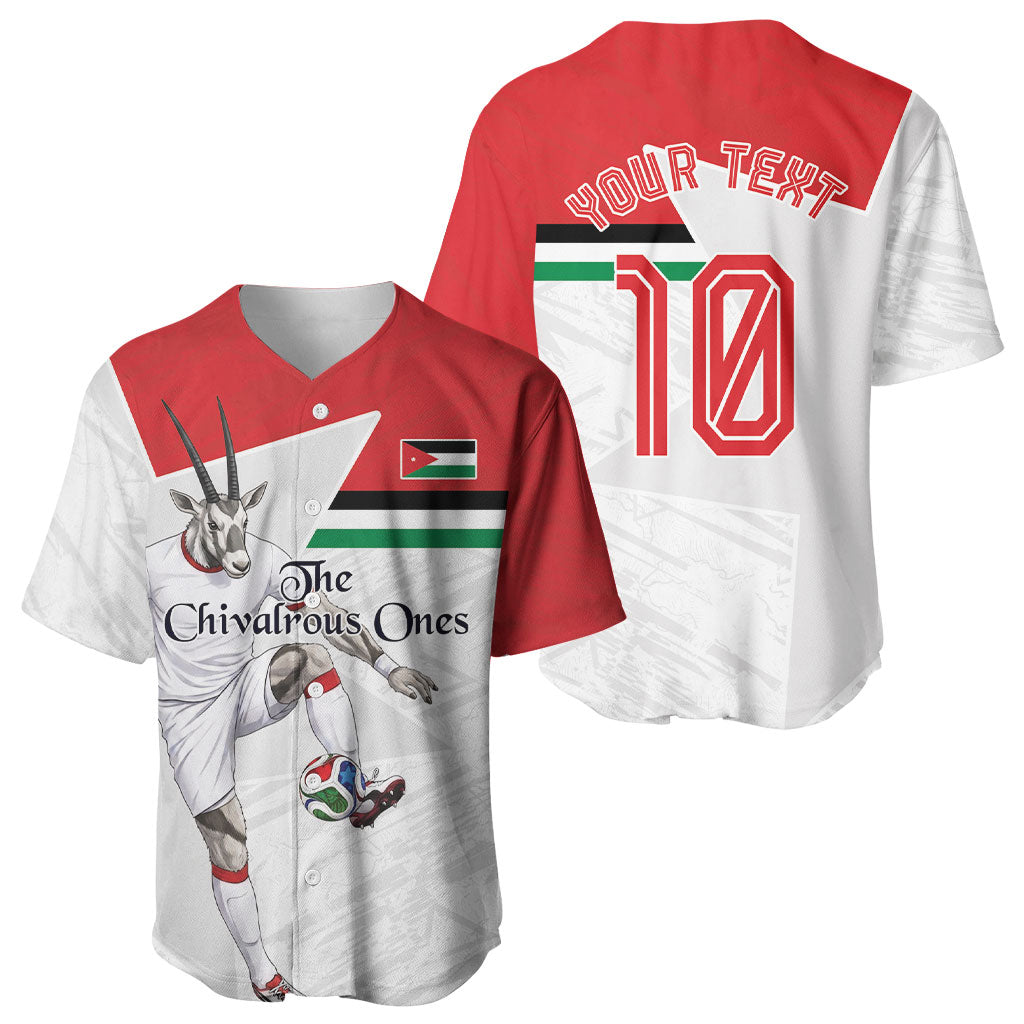 Personalized Jordan Football Baseball Jersey The Chivalrous Ones Soccer Player - Jordanian Flag Heritage