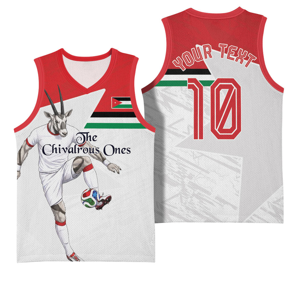 Personalized Jordan Football Basketball Jersey The Chivalrous Ones Soccer Player - Jordanian Flag Heritage