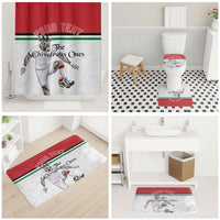 Personalized Jordan Football Bathroom Set The Chivalrous Ones Soccer Player - Jordanian Flag Heritage