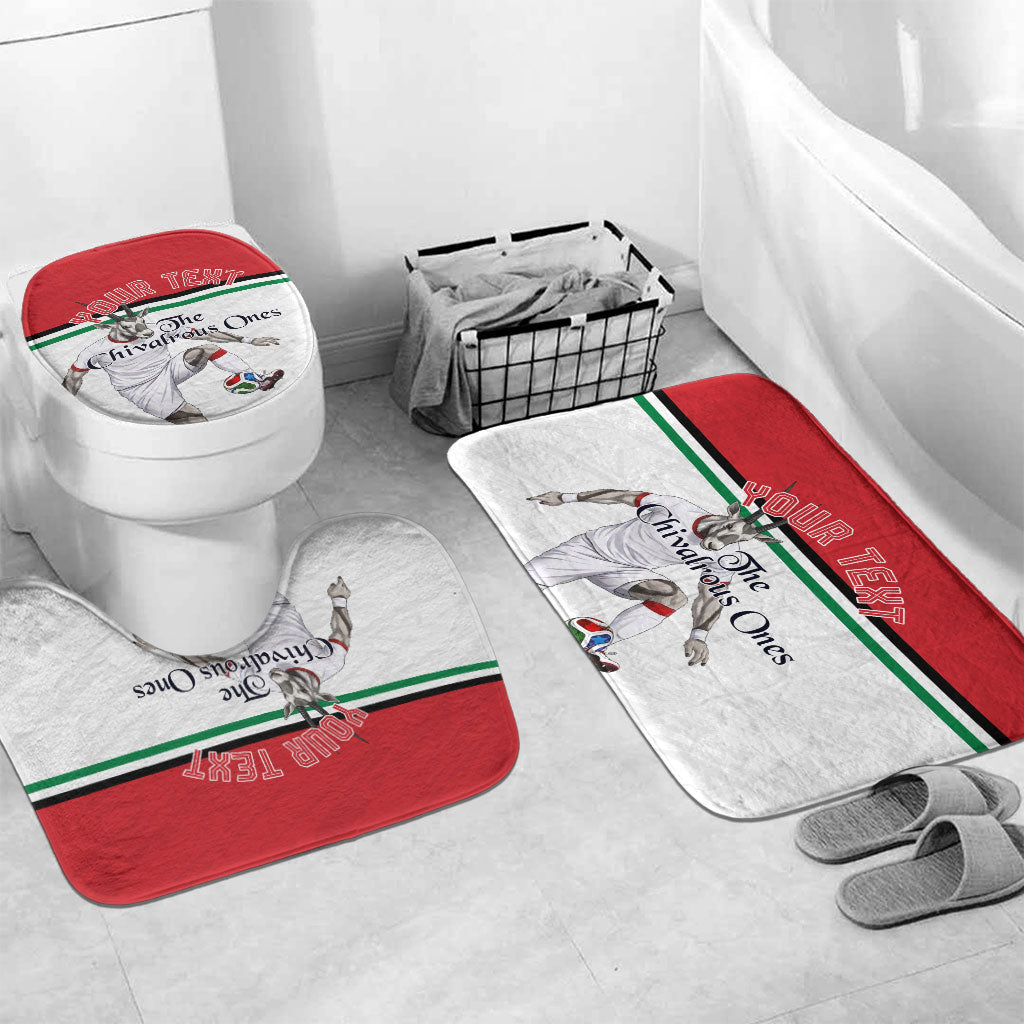 Personalized Jordan Football Bathroom Set The Chivalrous Ones Soccer Player - Jordanian Flag Heritage
