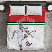 Personalized Jordan Football Bedding Set The Chivalrous Ones Soccer Player - Jordanian Flag Heritage