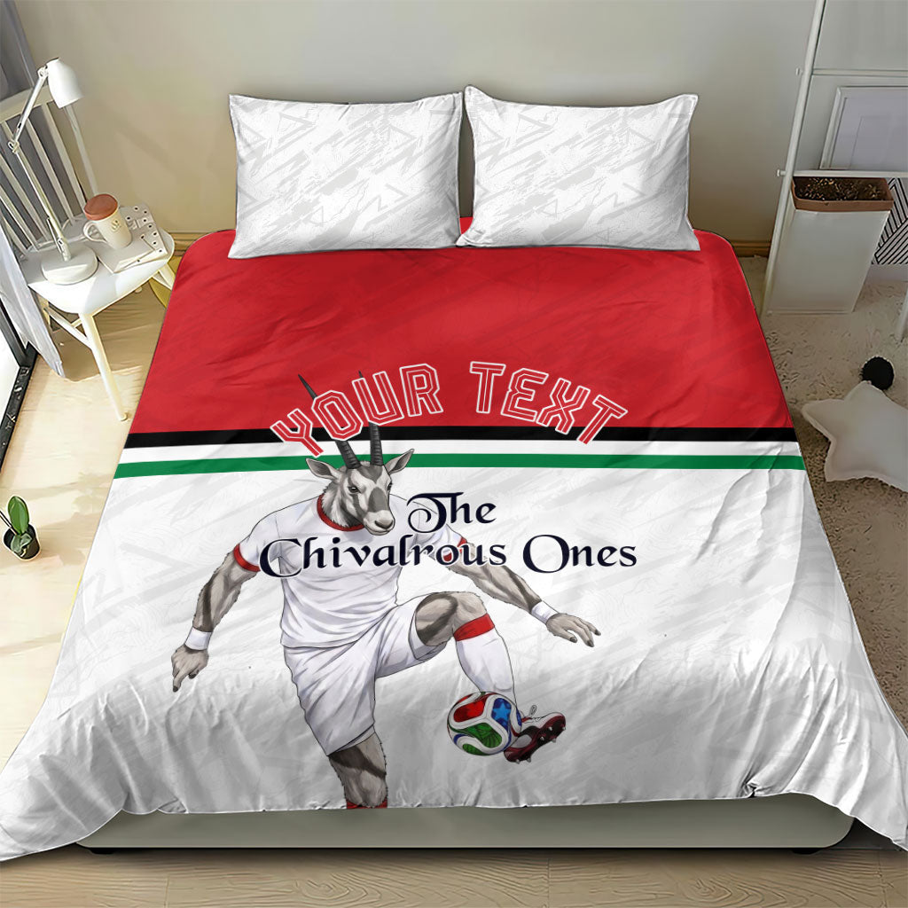 Personalized Jordan Football Bedding Set The Chivalrous Ones Soccer Player - Jordanian Flag Heritage
