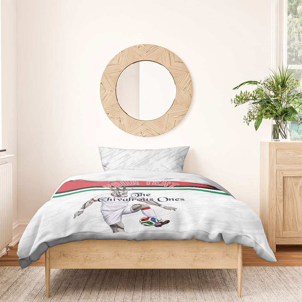 Personalized Jordan Football Bedding Set The Chivalrous Ones Soccer Player - Jordanian Flag Heritage