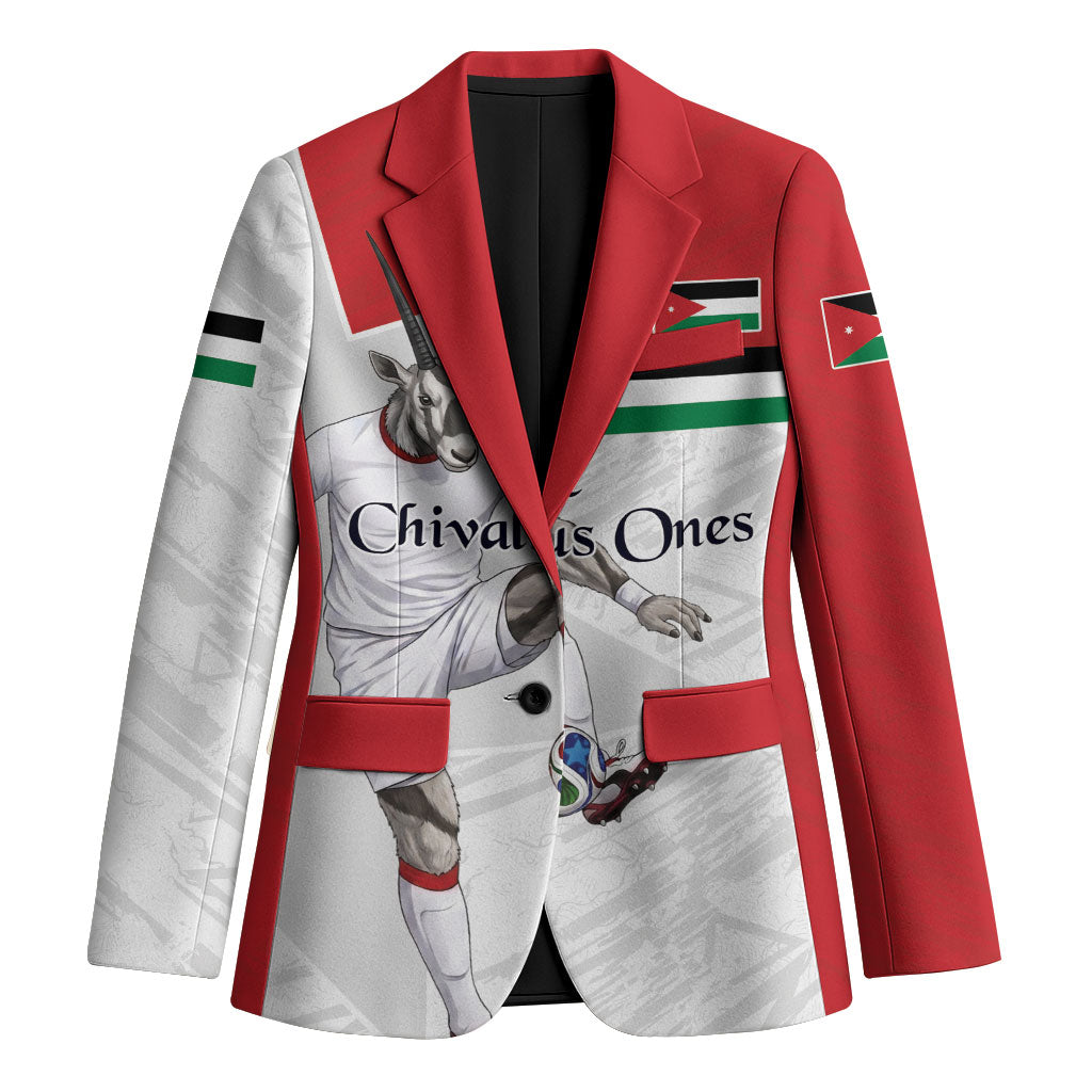 Personalized Jordan Football Blazer The Chivalrous Ones Soccer Player - Jordanian Flag Heritage