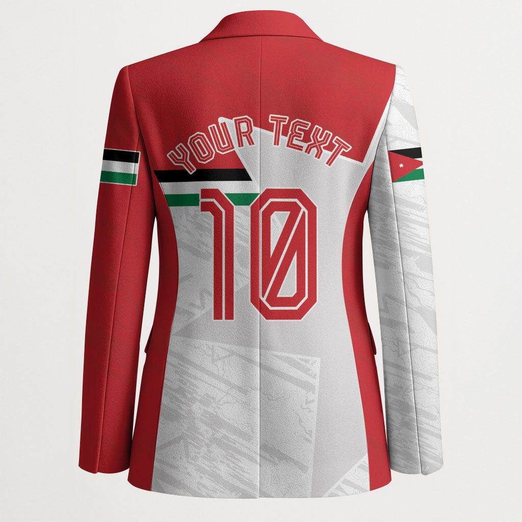 Personalized Jordan Football Blazer The Chivalrous Ones Soccer Player - Jordanian Flag Heritage