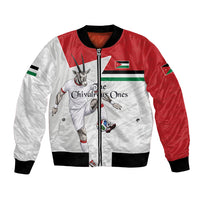 Personalized Jordan Football Bomber Jacket The Chivalrous Ones Soccer Player - Jordanian Flag Heritage