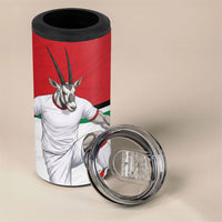 Personalized Jordan Football 4 in 1 Can Cooler Tumbler The Chivalrous Ones Soccer Player - Jordanian Flag Heritage