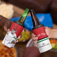 Personalized Jordan Football 4 in 1 Can Cooler Tumbler The Chivalrous Ones Soccer Player - Jordanian Flag Heritage