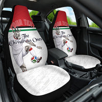 Personalized Jordan Football Car Seat Cover The Chivalrous Ones Soccer Player - Jordanian Flag Heritage