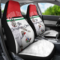Personalized Jordan Football Car Seat Cover The Chivalrous Ones Soccer Player - Jordanian Flag Heritage