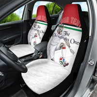 Personalized Jordan Football Car Seat Cover The Chivalrous Ones Soccer Player - Jordanian Flag Heritage