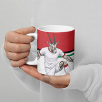 Personalized Jordan Football Ceramic Mug The Chivalrous Ones Soccer Player - Jordanian Flag Heritage