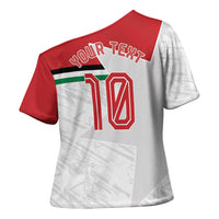 Personalized Jordan Football Cross Shoulder Shirt The Chivalrous Ones Soccer Player - Jordanian Flag Heritage