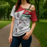 Personalized Jordan Football Cross Shoulder Shirt The Chivalrous Ones Soccer Player - Jordanian Flag Heritage