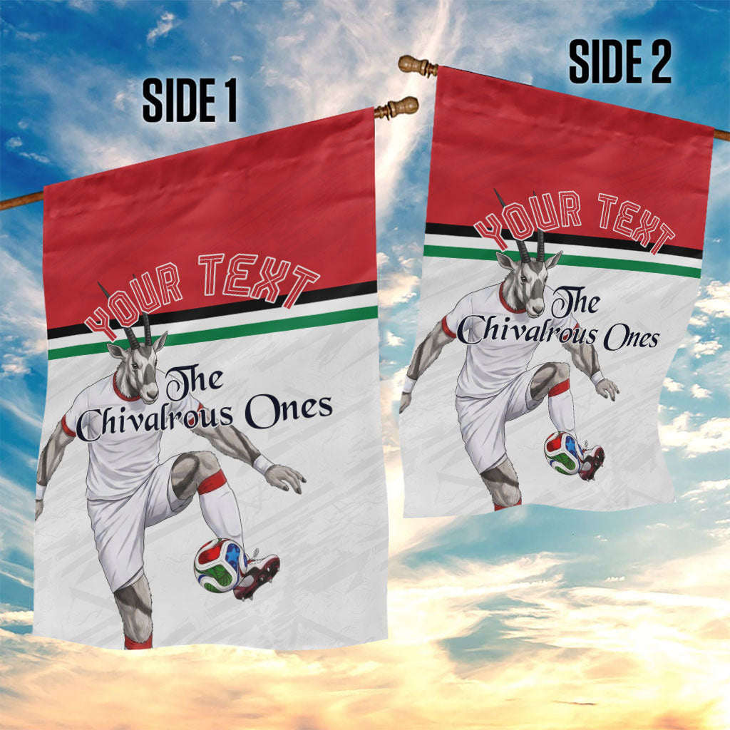 Personalized Jordan Football Garden Flag The Chivalrous Ones Soccer Player - Jordanian Flag Heritage