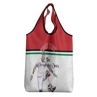 Personalized Jordan Football Grocery Bag The Chivalrous Ones Soccer Player - Jordanian Flag Heritage