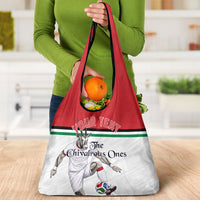 Personalized Jordan Football Grocery Bag The Chivalrous Ones Soccer Player - Jordanian Flag Heritage