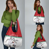 Personalized Jordan Football Grocery Bag The Chivalrous Ones Soccer Player - Jordanian Flag Heritage