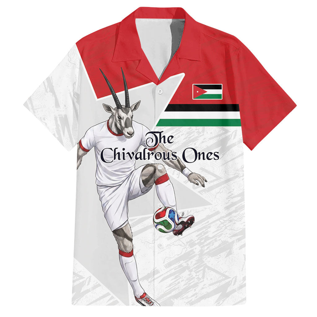 Personalized Jordan Football Hawaiian Shirt The Chivalrous Ones Soccer Player - Jordanian Flag Heritage
