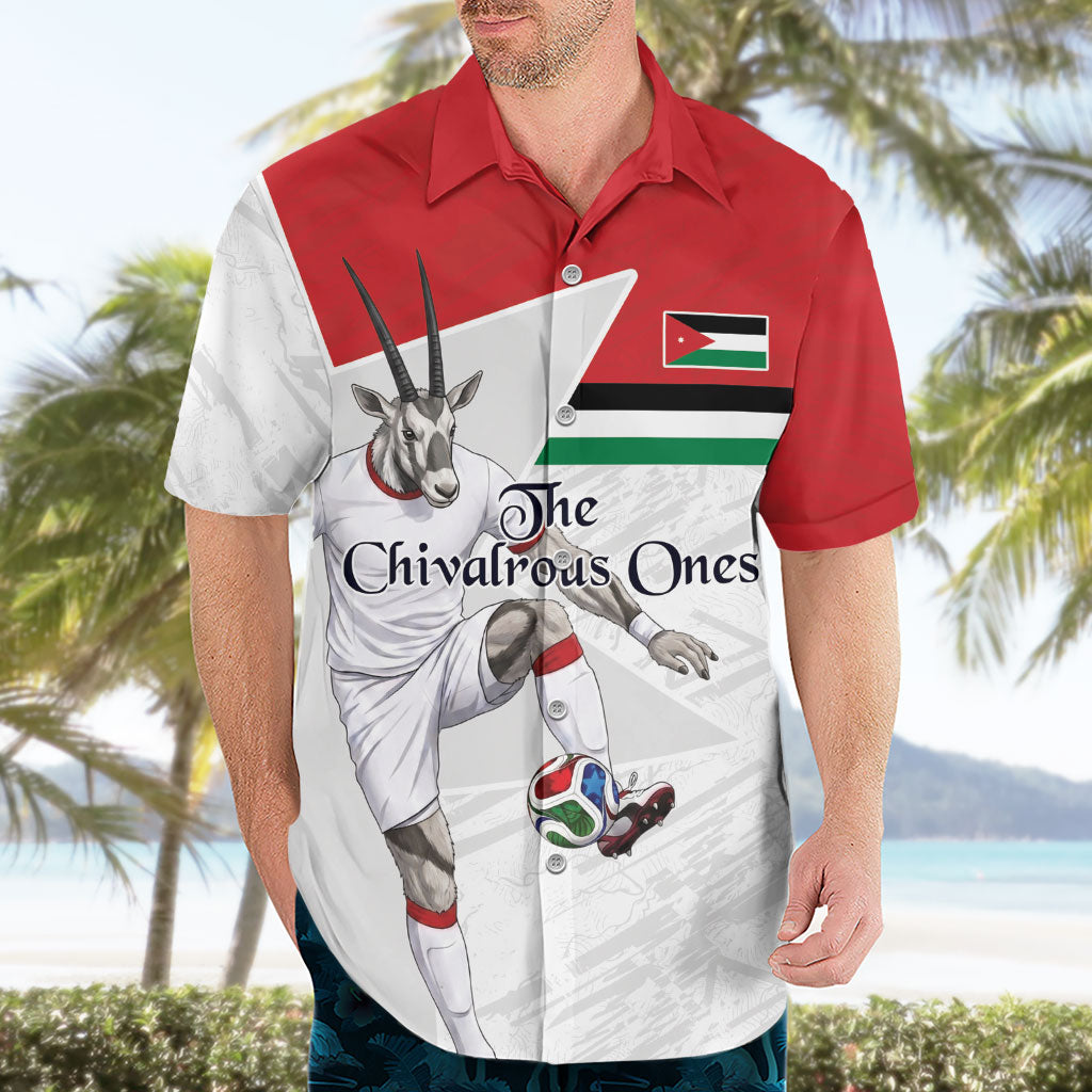 Personalized Jordan Football Hawaiian Shirt The Chivalrous Ones Soccer Player - Jordanian Flag Heritage