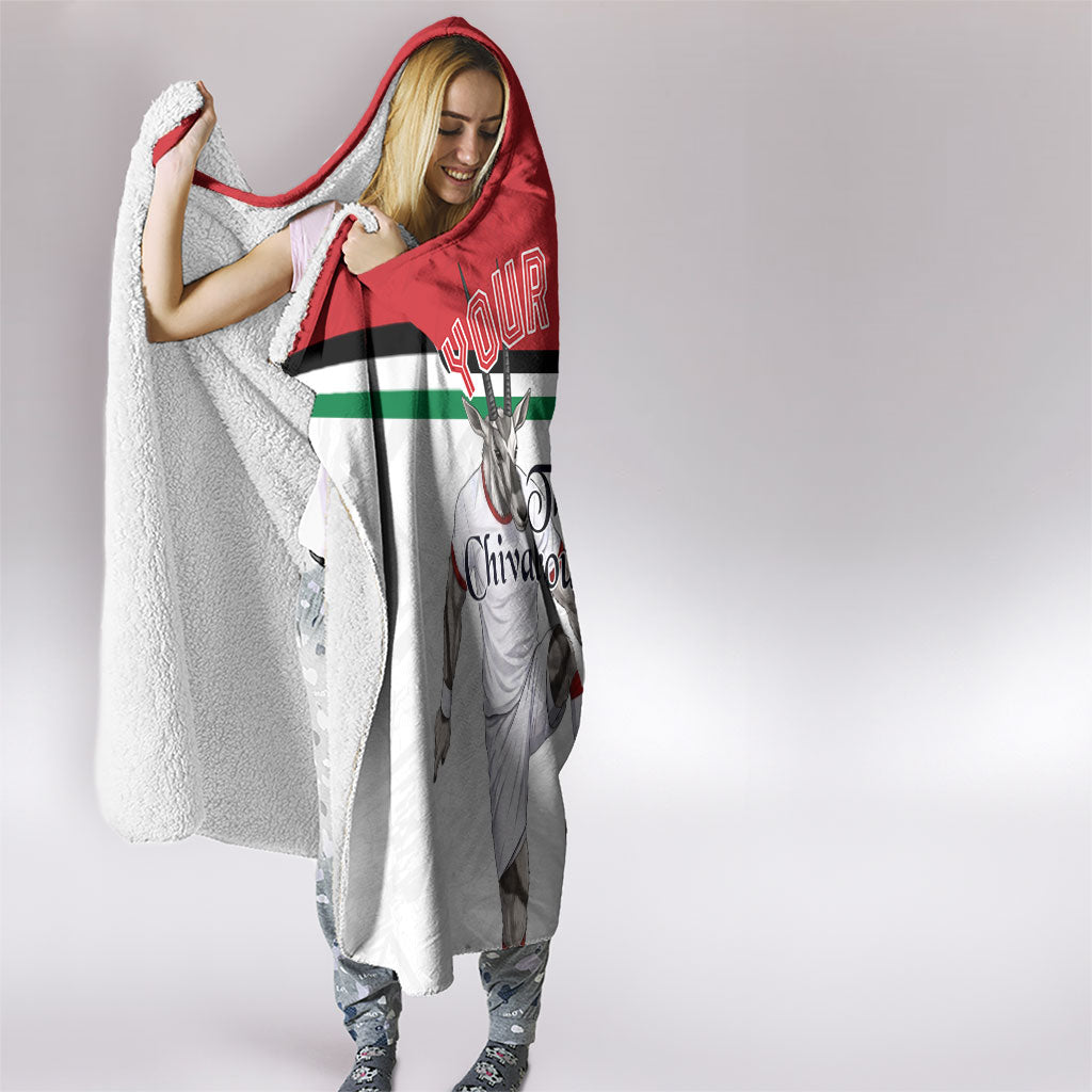 Personalized Jordan Football Hooded Blanket The Chivalrous Ones Soccer Player - Jordanian Flag Heritage