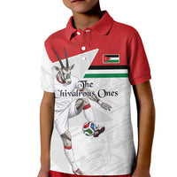 Personalized Jordan Football Kid Polo Shirt The Chivalrous Ones Soccer Player - Jordanian Flag Heritage