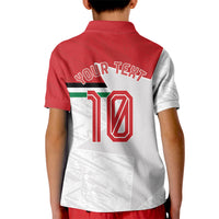 Personalized Jordan Football Kid Polo Shirt The Chivalrous Ones Soccer Player - Jordanian Flag Heritage