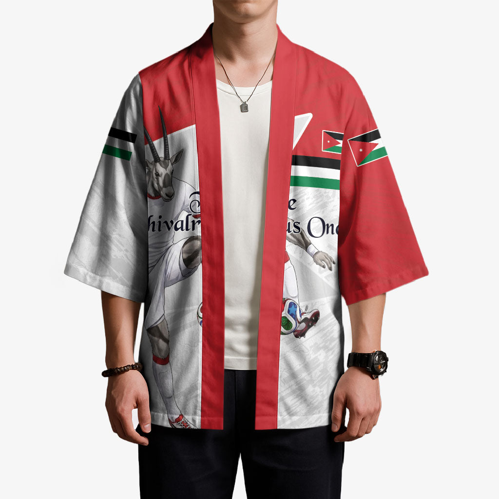 Personalized Jordan Football Kimono The Chivalrous Ones Soccer Player - Jordanian Flag Heritage