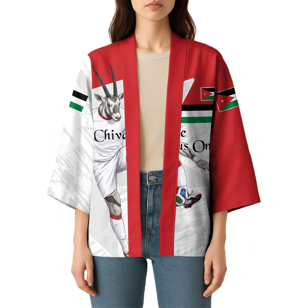 Personalized Jordan Football Kimono The Chivalrous Ones Soccer Player - Jordanian Flag Heritage