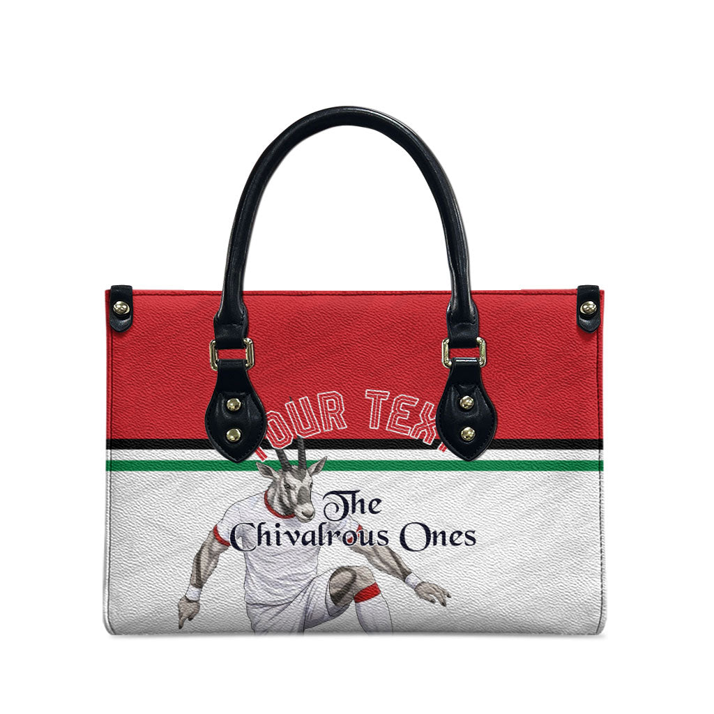 Personalized Jordan Football Leather Bag The Chivalrous Ones Soccer Player - Jordanian Flag Heritage