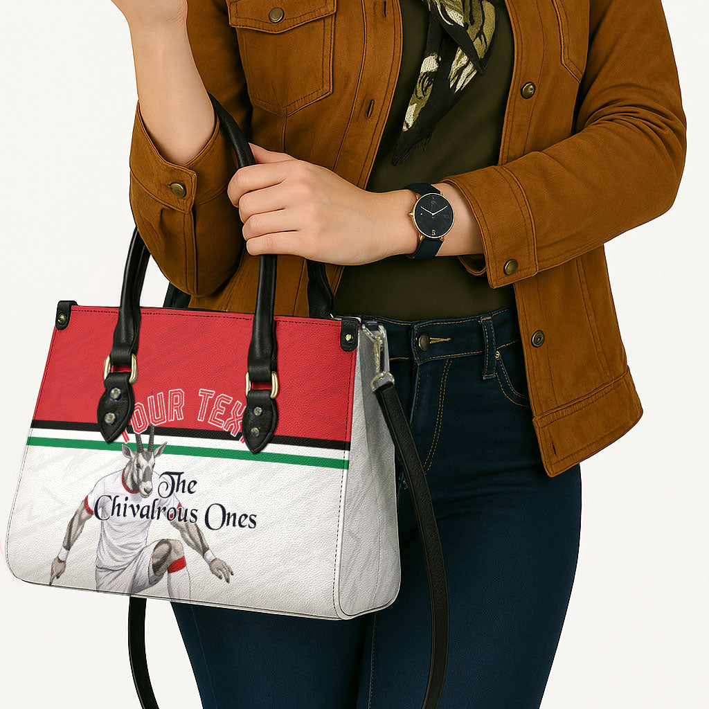 Personalized Jordan Football Leather Bag The Chivalrous Ones Soccer Player - Jordanian Flag Heritage